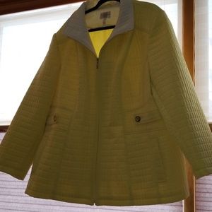 Yellow and white spring jacket